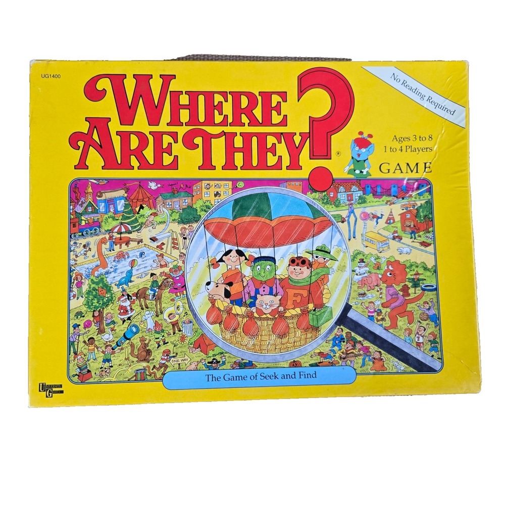 Board Game "Where Are they?" University Games Age 3-8 & 1-4 Play Hidden Objects